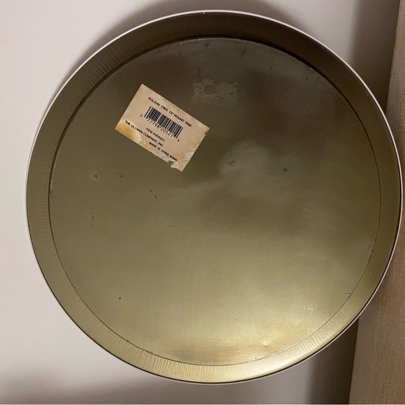 Vintage The Ullman Co. Holiday Christmas Tree Round Metal Serving Tray 13” - Picture 9 of 10